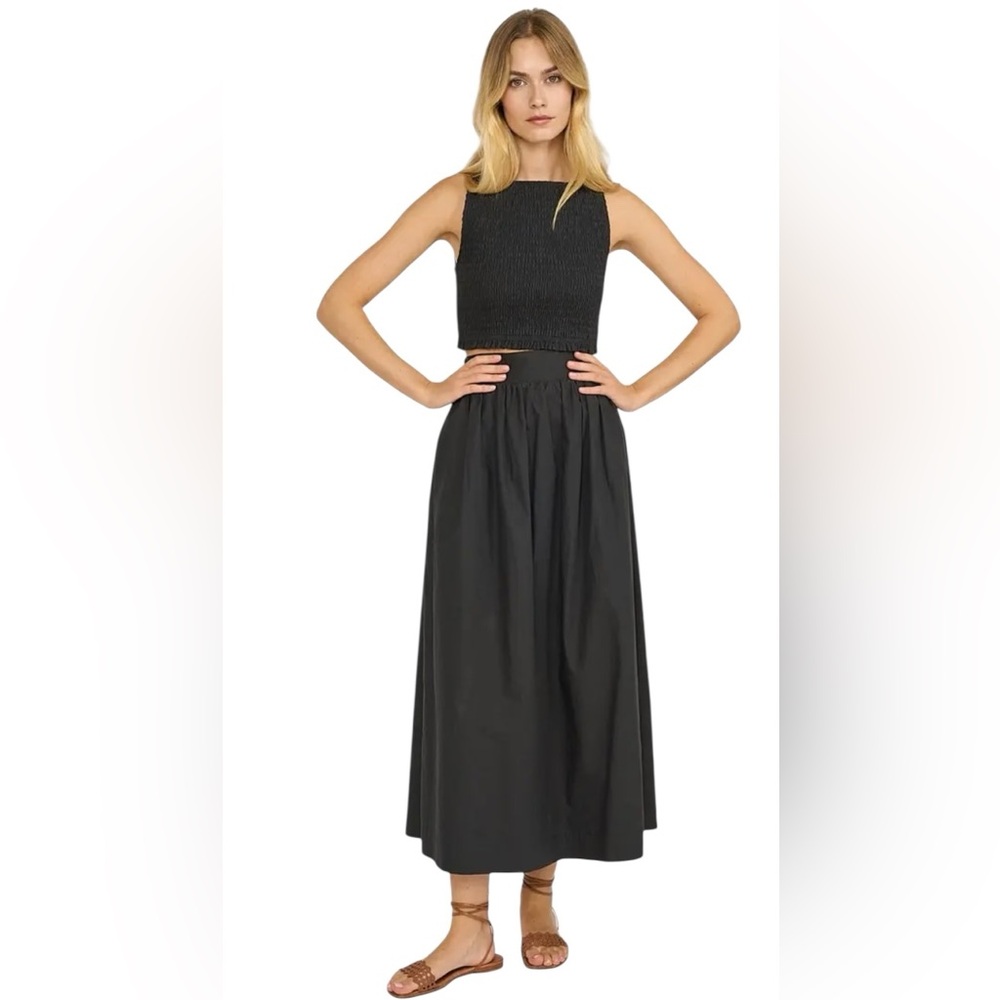 NEW Marea by Liz Joy Charlotte top and skirt SET. Bonita Black. L. NWT.